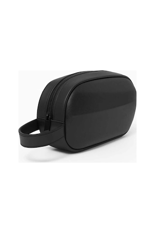 Newish Polo Erkek Deri Portföy Clutch Traş Kozmetik Bakım Ve Günlük El Çantası - New351 Siyah - Gri