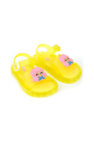 Gezer 00184 Yazlık Rahat Işıklı Taban Günlük Kız Çocuk Sandalet Sarı