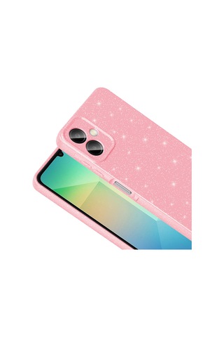 Ariatech Galaxy Uyumlu A06 Kılıf Kamera Korumalı Simli Lüks Koton Kapak - Açık Pembe AÇIK PEMBE