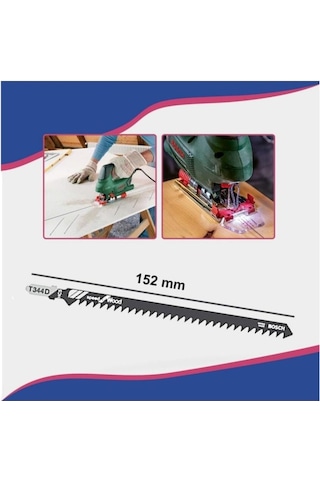 Zhongxin Dekupaj Testere Ağzı Uzun T344d Ahşap 5'li