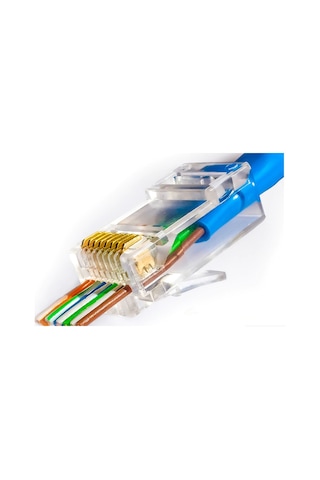 8p/8c Yeni Nesil Ez Delikli Rj45 Ethernet Plug - 100 Adet