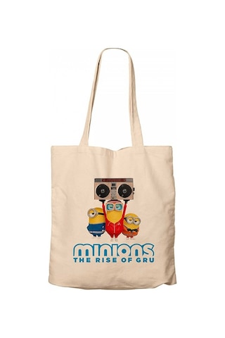 Minions The Rıse Of Gru Krem Kanvas Bez Çanta Krem