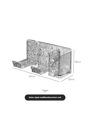 Springsun Banyo Duş Makinesi Tutucusu: Plastik Duvar Takımı, Delme Yok, Çok Fonksiyonlu Saç Kurutma Aleti Ve Havlu Rafı, İnce Ve Dayanıklı Tasarım - Gri Gümüş Diğer