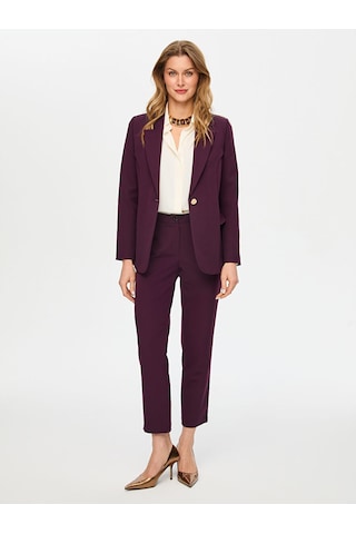 Faik Sönmez Gold Düğmeli Şık Blazer Ceket S26ckt018 Us26ckt018203 Koyu Mürdüm