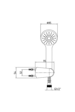 Eca Spil Mafsallı Duş Seti Banyo Üst Takımı Krom, 102117336 Gri