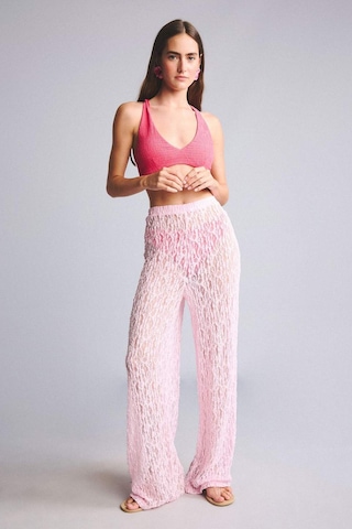 Defacto Regular Fıt Elastik Bel Tül Pembe Plaj Pantolonu H3066ax26sppn648 Pembe-pn648