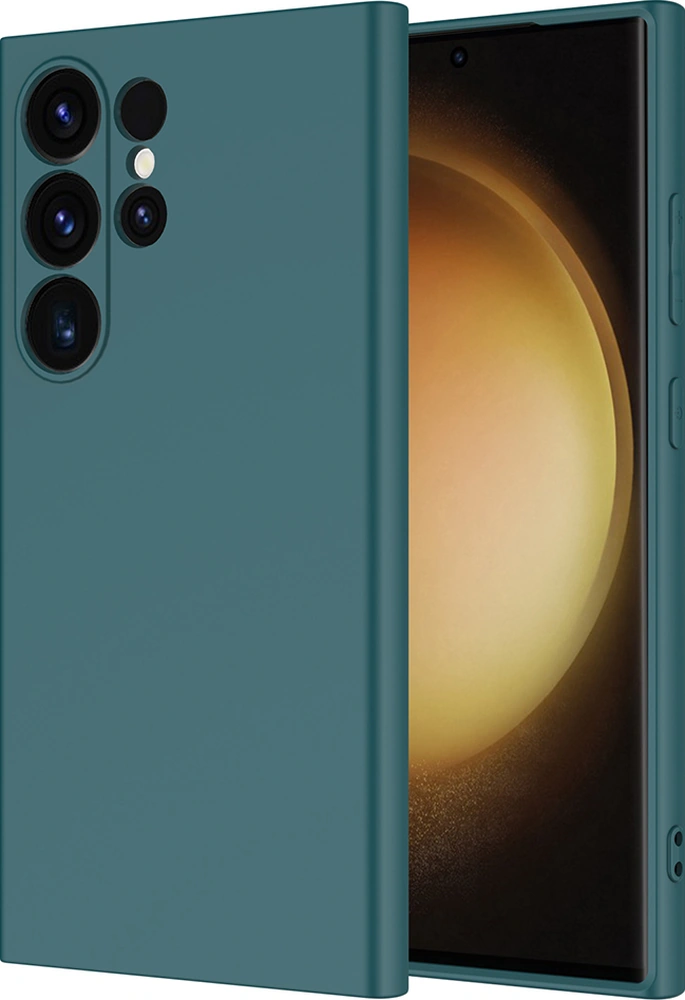 Samsung Galaxy Uyumlu S25 Ultra Kılıf Lansman İçi Kadife Kamera Korumalı Mara Silikon Kılıf-koyu Yeşil Koyu Yeşil