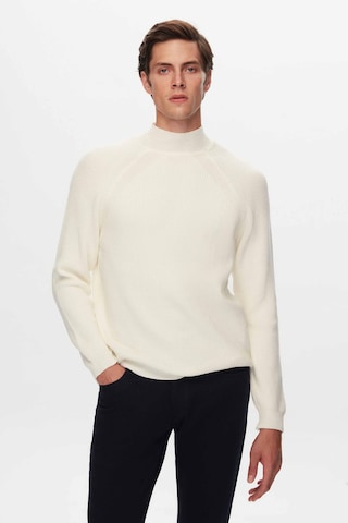 Twn Slim Fit Ekru Selanik Örgü Kazak 3ec0622567721 E01
