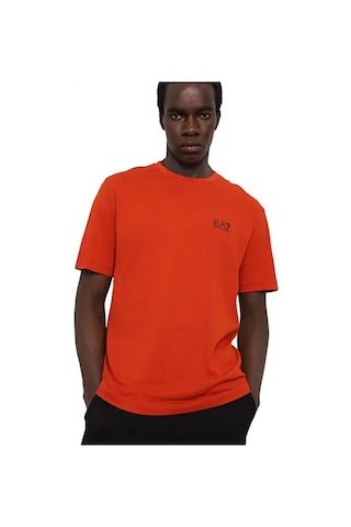 Ea7 Bisiklet Yaka Turuncu T-shirt Kırmızı