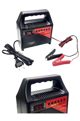 Araç Motosiklet Uyumlu Akü Şarj Cihazı Dc 6v 12 Volt 6 Amper Hb-1
