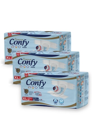 Confy Adult Yetişkin Bezi Extralarge 30 Adet X 3 Paket