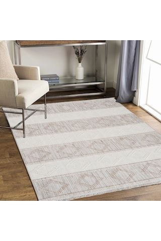 Dolce Vita Halı Bohem 381 Ash Modern Halı Krem