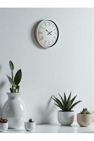 36 Cm Beyaz Roman Rakamlı Duvar Saati Diğer 93105502
