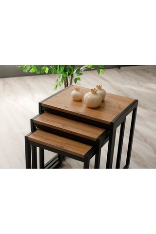 Arpelia Üçlü Zigon Sehpa 50x40x52/45x40x46/40x40x40