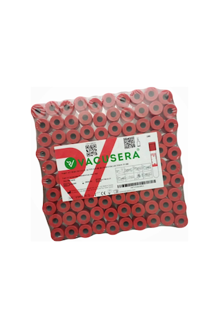 Vakumlu Boş Kan Alma Tüpü Kırmızı Kapak 9 Ml - 100'lü Paket