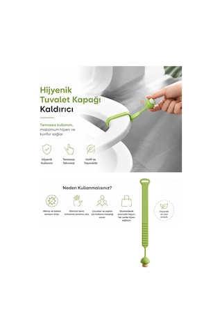 Mantar Tasarımlı Silikon Klozet Kapağı Kaldırma Aparatı Hijyenik Temassız Tutacak Diğer