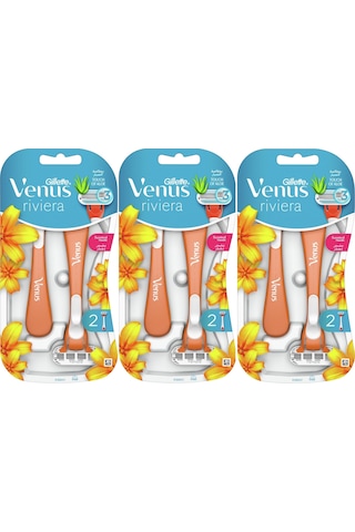 Gillette Venus Riviera Kullan At Kadın Tıraş Bıçağı 3 x 2'li
