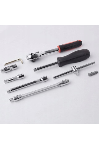 Premium 58 Parça 46mini Lokma Takımı Otomatik Cırcırlı 1/4" 12 Parça Kombine Açık Ağız-yıldız Takım