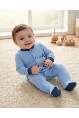 Newworld Unisex Bebek 2 Li Little Explorer Tulum Seti Açık Mavi
