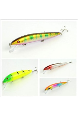 14.3 Cm/15g Hengjia Abs Sert Plastik Minnow Sazan Yemi Tout İçin Tiz Kanca İle 4 Adet/grup