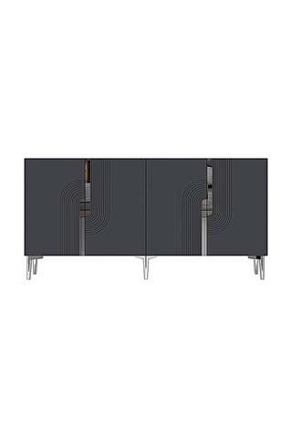 Ka1516 Meyra Konsol Ve Tv Sehpası 150cm Antrasit-silver