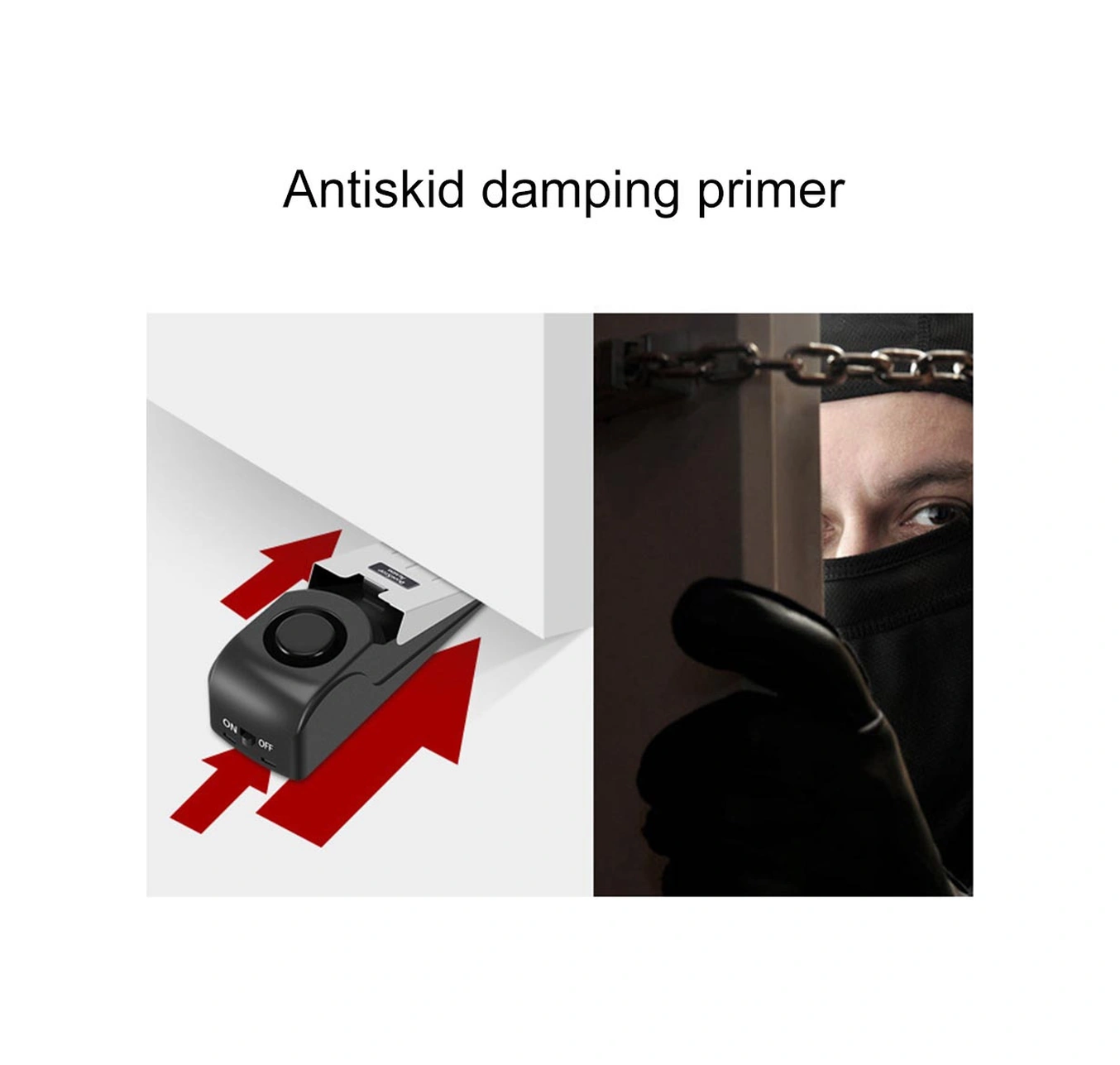 Padalink Ev Otel Ofis Güvenlik Alarmı: 120db Titreşim Sensörlü, Paslanmaz Çelik, Taşınabilir Kapı Tıkacı