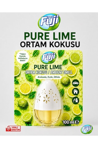 Ilgaz Fuji Limon Kokulu Araç, Wc, Oda Ve Ortam Kokusu 100 Ml Pure Lime Kalıcı Kavanoz Koku