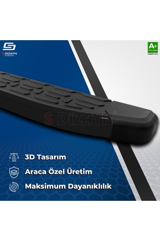 S-dizayn Volvo Xc90 Makyajlı Hybrid Evo Siyah Yan Basamak 203 Cm 2024 Üzeri A+ Kalite