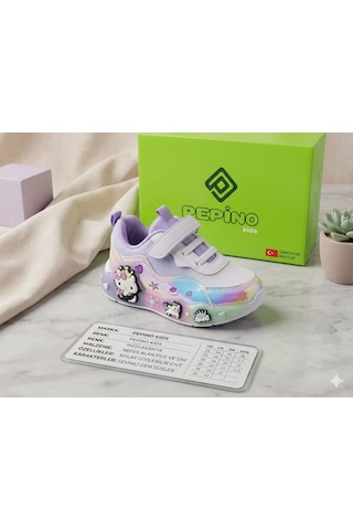 Pepino By26-2184 Pepin 2184 Kız Çocuk Işıklı Ayakkabı Beyaz-lila