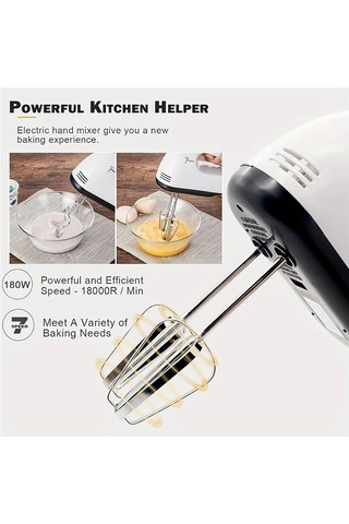 Jialan El Tipi Elektrikli Yumurta Çırpıcı, Ev Tipi Otomatik Beyaz