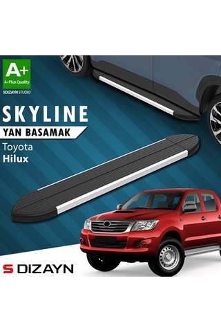 S-dizayn Toyota Hilux 7 Skyline Aluminyum Yan Basamak 203 Cm 2006-2015 A+ Kalite