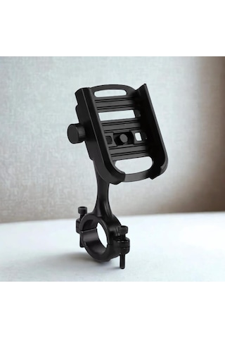 Polham Ful Metal Gidon Uyumlu 360 Derece Dönen Başlık Motorsiklet Telefon Tutucu, Bisiklet, Scooter Uyumlu Sıkıştırmalı Tutucu