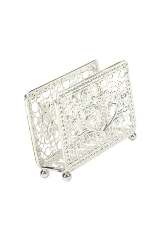 Suntek Yemek Masası Dekorasyon Argent Yaratıcı Masa Peçetelik Doku Tutucu