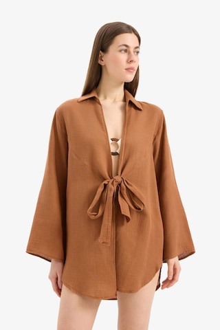 DeFacto Müslin Önden Bağlamalı Plaj Gömleği-Fall in Love B7333AX25SMBN125