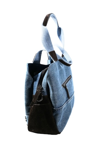 Biem Accessory Biem Koyu Mavi-kahve Denim Salaş-retro Taş Trok Döşemeli Çok Gözlü Çanta Çok Renkli