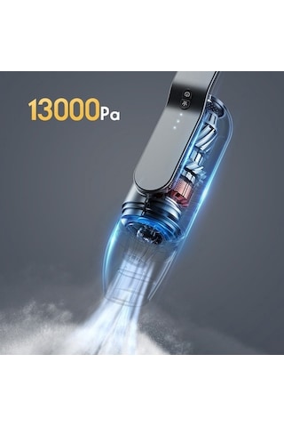 Wondernest Sones Siyah Pa 13000 Tv Kablosuz Araç Süpürgesi Siyah