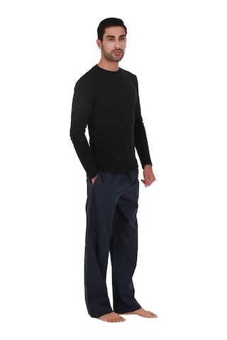 The Don Thedon Siyah Renk Ribana Erkek Pijama Takımı