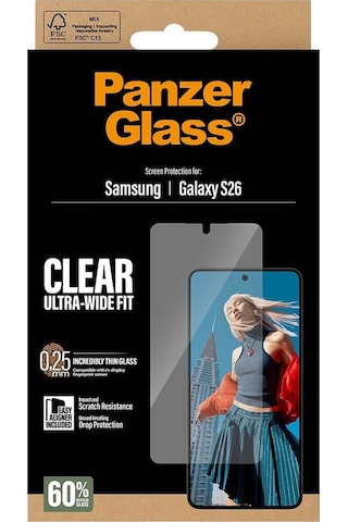 Panzerglass Samsung Galaxy Uyumlu  S26 Uwf Şeffaf Cam Ekran Koruyucu