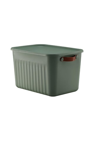 1 Adet Düzenleyici Kapaklı Kutu, Dekoratif Saklama Kutusu, Organizer 35cm 25cm 22cm Yeşil 15 Litre Diğer