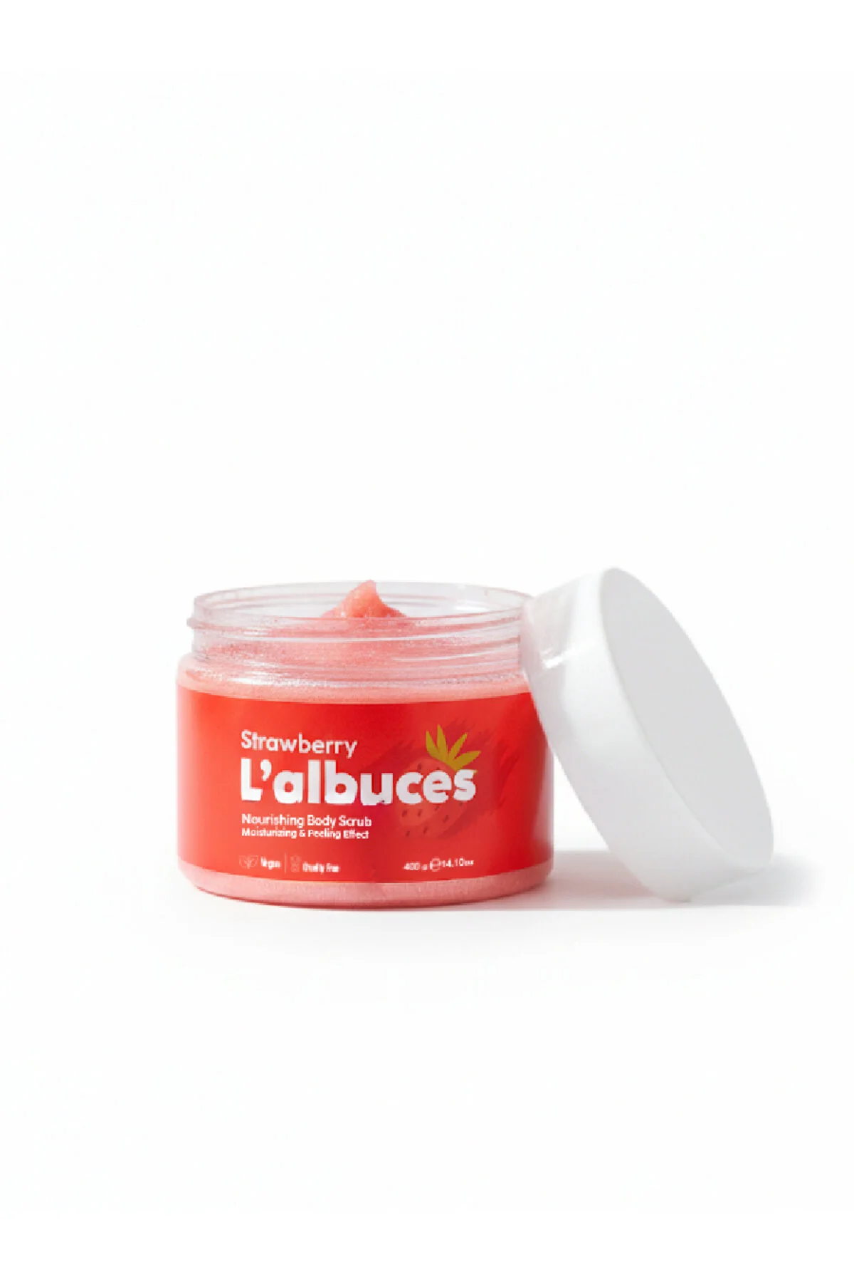 Strawberry Body Scrub 400gr Vegan, Temiz İçerikli, Çilek Kokulu Pürüzsüz Cilt Bakımı