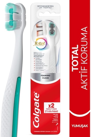Colgate Total Foaming Clean 1+1 Yumuşak Diş Fırçası