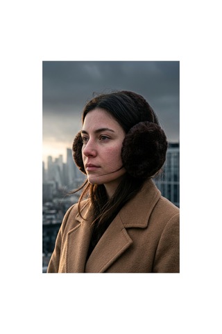 Emybox Soft Peluş Kulaklık - Kışlık Sıcak Tutan Kulak Koruyucu Yumuşak Dokulu Faux Fur Kadın Kulaklığı Kahverengi