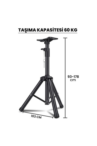 Larkin Hs20 Üst Kalite Ağır Hoparlör Standı Ayağı Sehpası Taşıma Çantalı