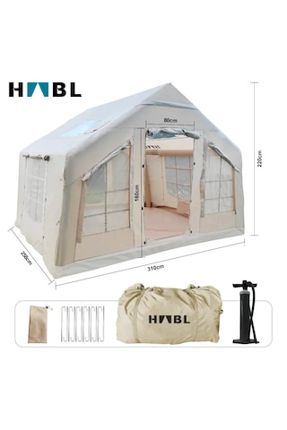 Habl 8 Kişilik 8 m2 4 Mevsim Şişme Çadır 320x250x220 CM - Bej