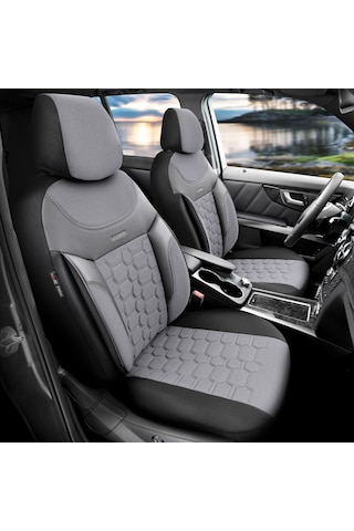 Otom Yeni Carbon Design 3D Dokulu Kumaş Oto Koltuk Kılıfı Tam Set 553380975