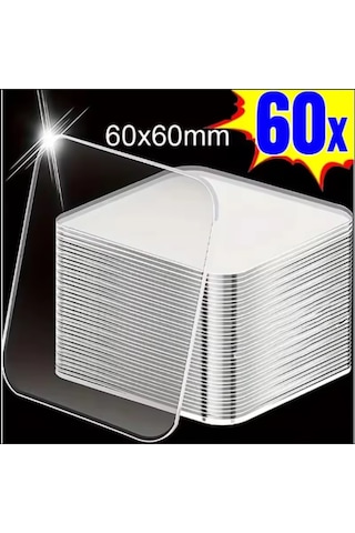 6 Cm - 6 Cm 50 adet Kaliteli Çift Taraflı Bant Halı Tablo Resim Yapıştırma Bandı