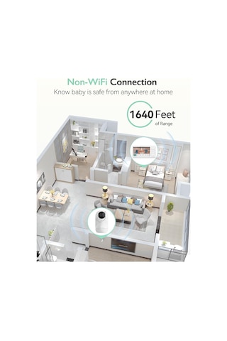 Momcozy 5.5" 1080p Full Hd Bebek Monitörü, Wifi Gerektirmez, 5800mah, Gece Görüşü, 120 Saat Pil Kamera Sistemi