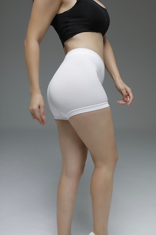 Moncorno Model Boxer Popo Şekillendirici İz Yapmayan Seamless Külot Beyaz Renk Beyaz