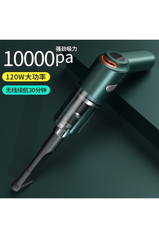 Maiyame Araç Ve Ev İçin Kablosuz Şarjlı El Fırçası, Minik El Tutulu Yüksek Güçlü Toz Torbası - Yeşil Yeşimli Premium Versiyon