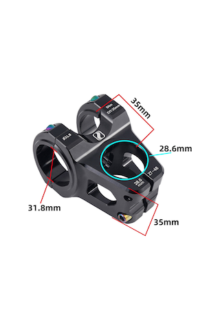 Hombey Ztto Mtb Kolu Başı Cnc Alüminyum Ağırlığı Azaltan 31.8mm 35mm 0 Derece Titan Renkli Bisiklet Direksiyon Kontrol Stemi Çok Renkli
